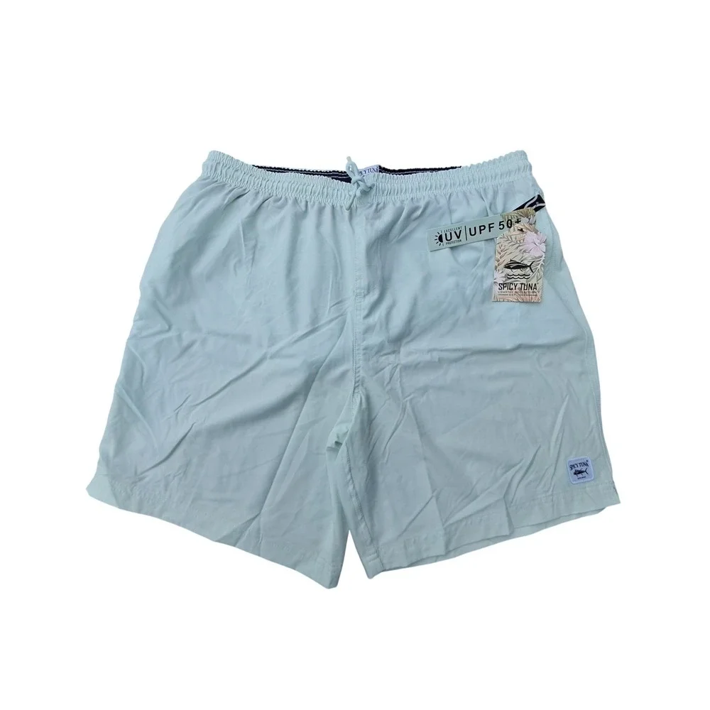 Spicy Tuna NWT Mens Mint Green UPF 50+ Swim Trunks Size 2XL SW3116